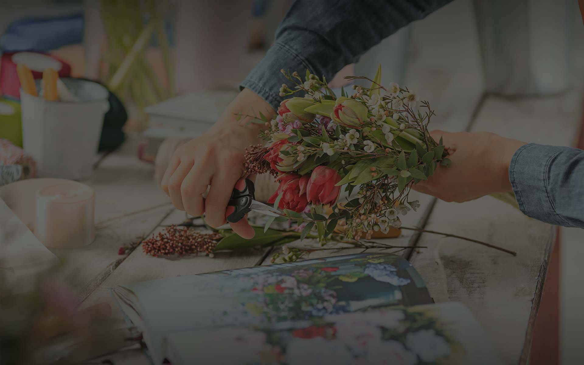 Freshly picked flowers from the garden